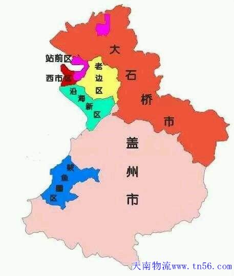 天南物流營口地圖